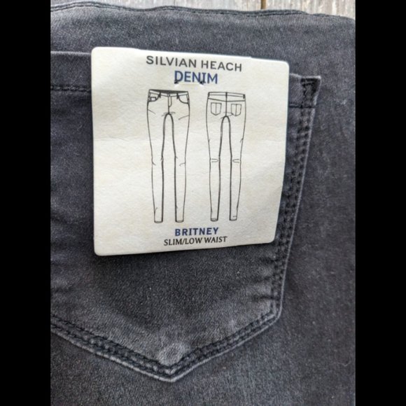 Low Waist Black Jeans Stretch BRITNEY Slim 28 NWT Silvian Heach - Picture 3 of 10